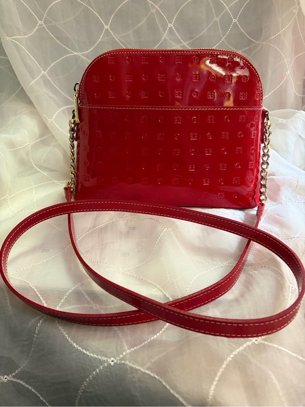 Arcadia Purse Red Patent Leather